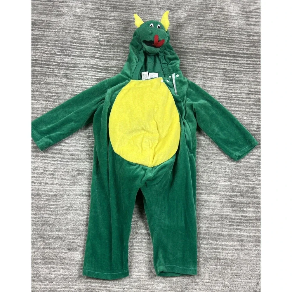 Dragon HALLOWEEN COSTUME Green Ages 2-4 1998 Chrisha Playful Plush Vintage
